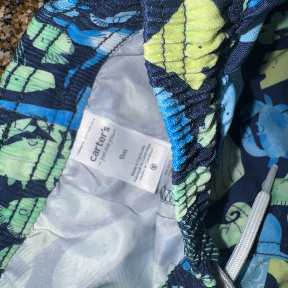 Carter's Green and Blue Whale Rashguard Set - Picture 5 of 6